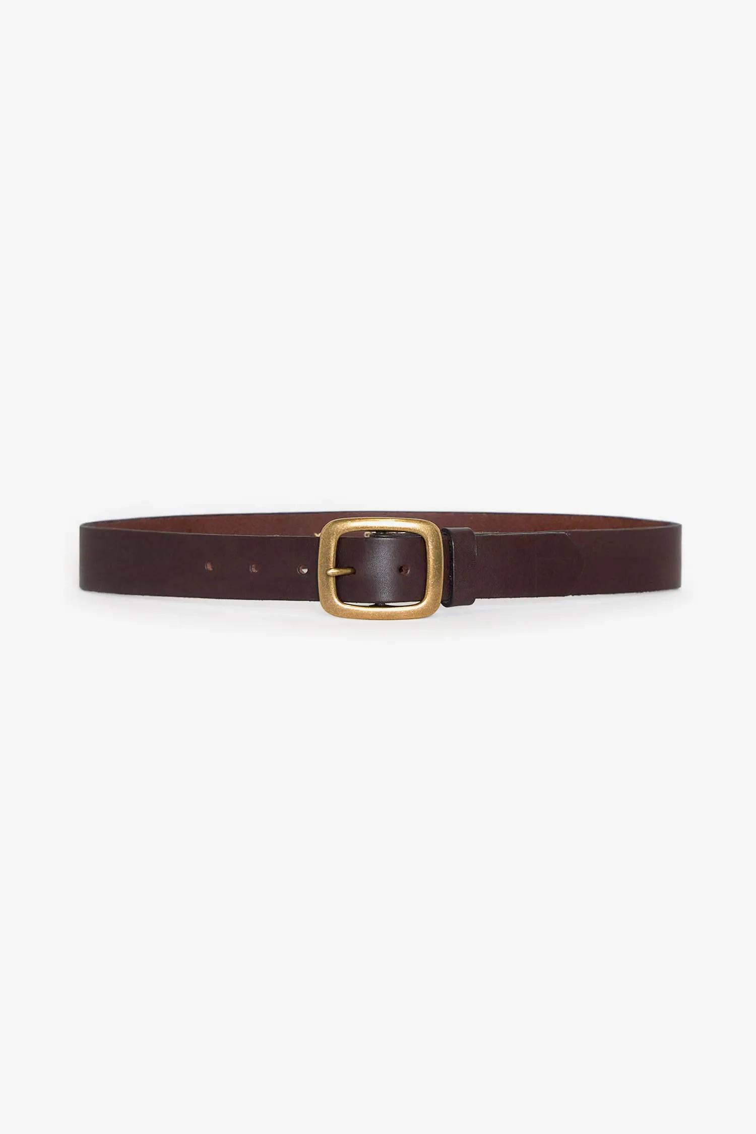 RSALBT04 - Unisex Rectangle Center Bar Buckle Leather Belt