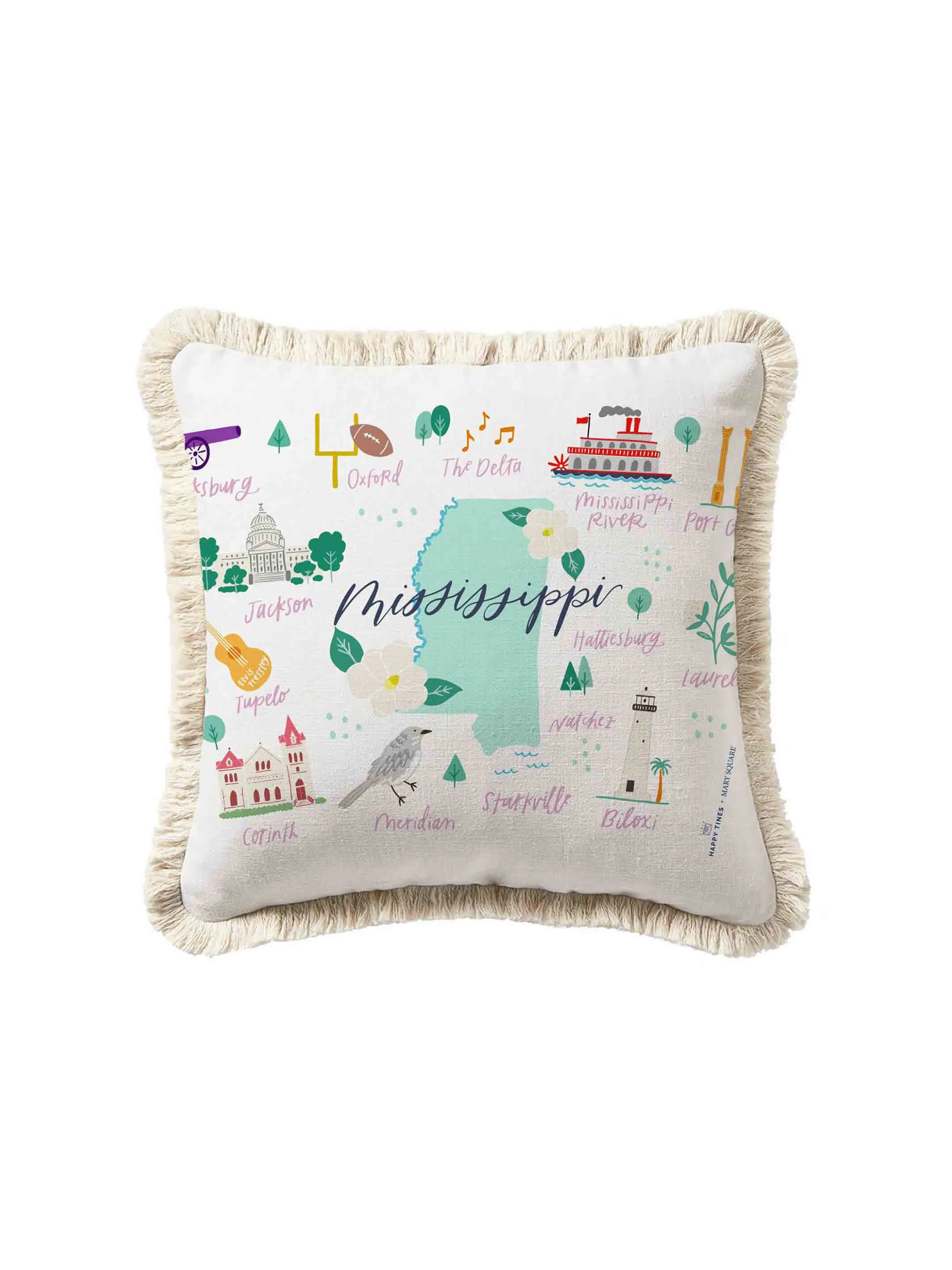 Square Pillow | Mississippi