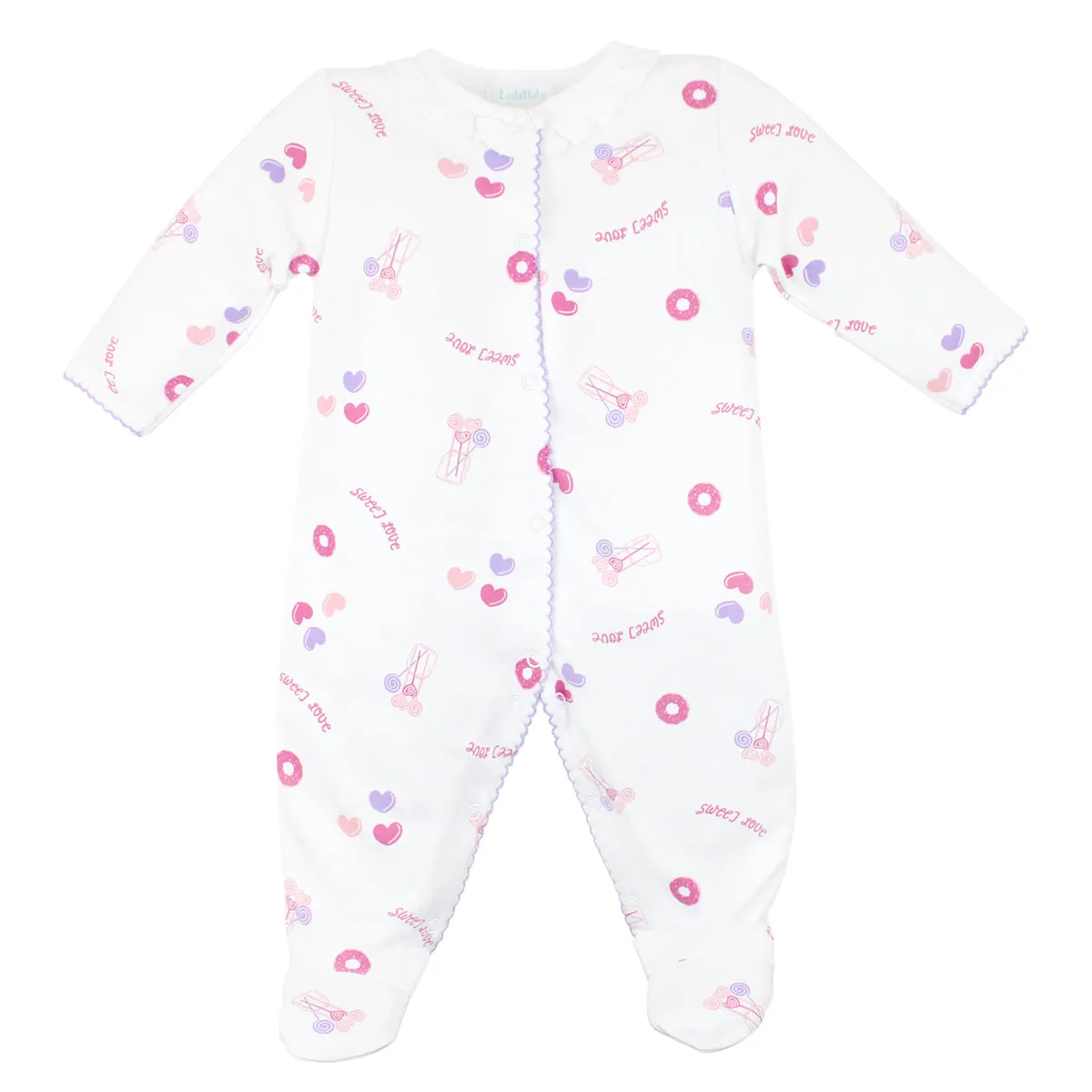 Sweet Love Printed Footie | Baby Girl