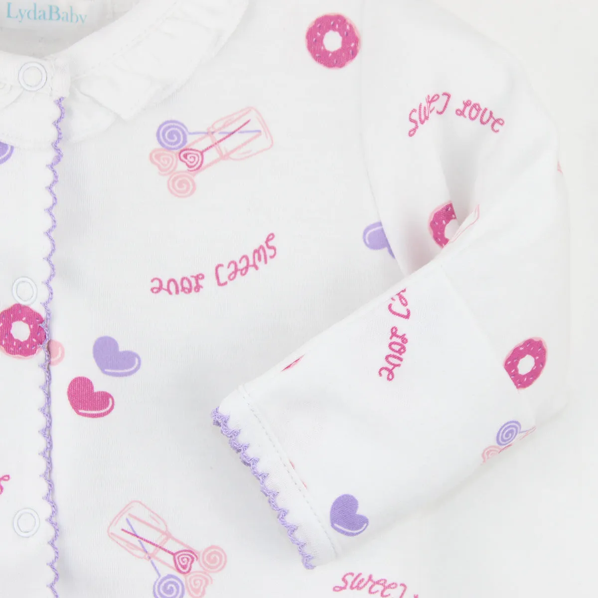 Sweet Love Printed Footie | Baby Girl