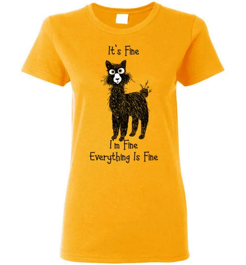 t-shirt: Alpaca I'm Fine Ladies Short-Sleeve