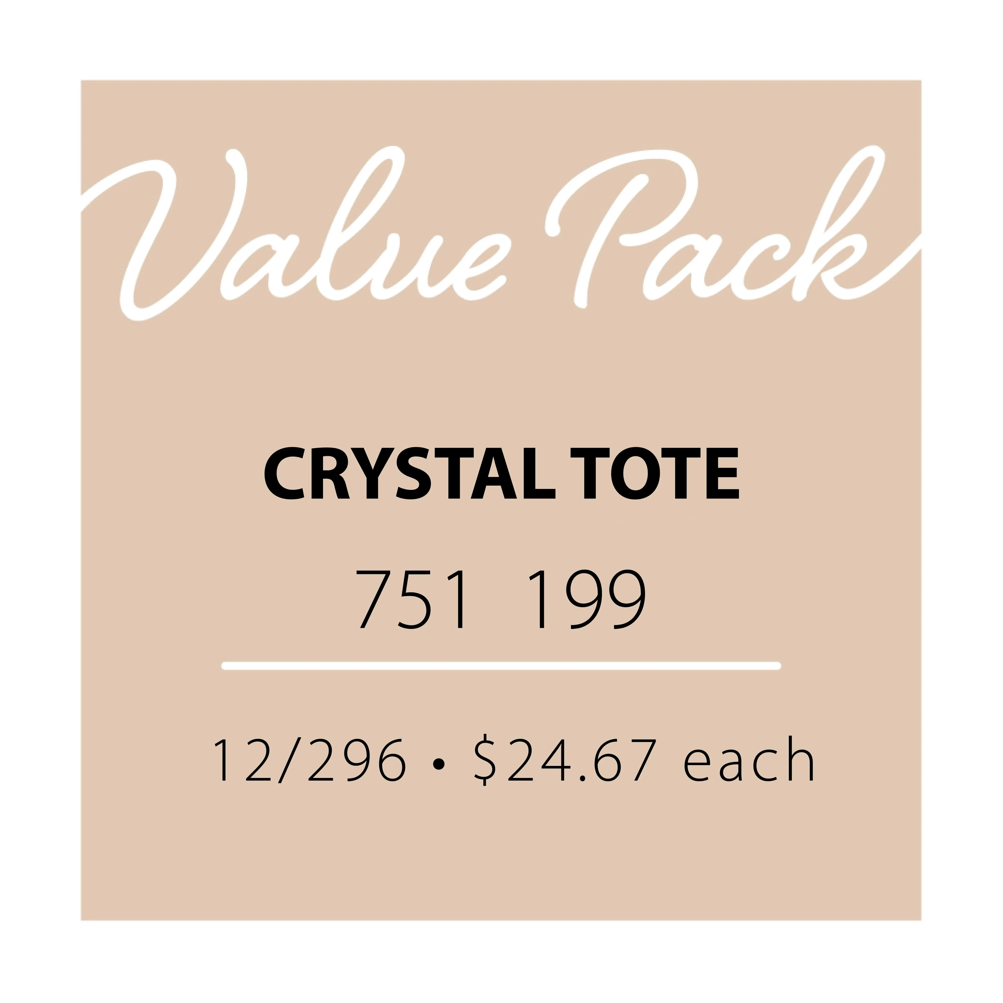 Value Pack Crystal Tote | 12/$296 (Wholesale Only)