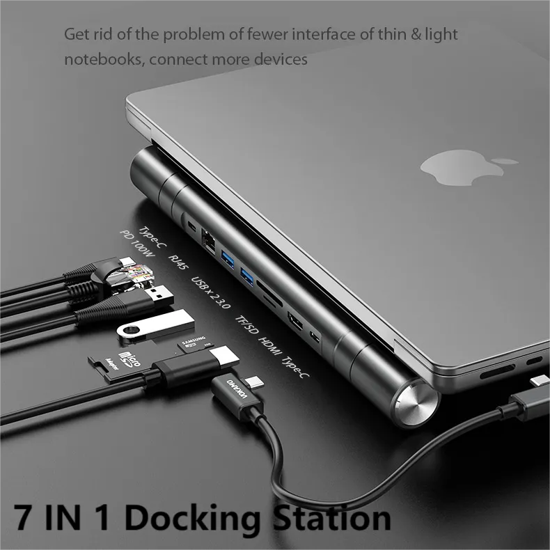 VOKAMO Docking Station Stand 8 In 1 Dock Stand for MacBook Pro/Air and others