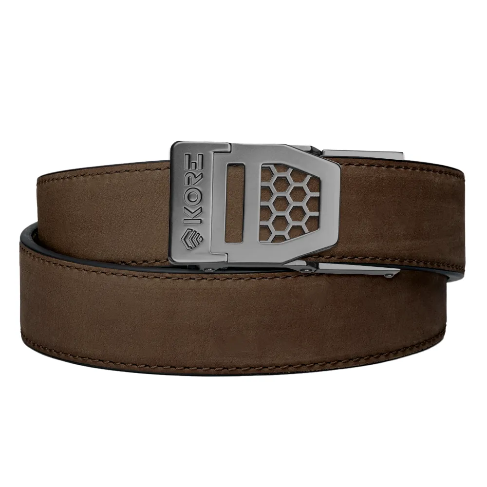 X6 GUNMETAL BUCKLE | BUFFALO LEATHER GUN BELT 1.5"